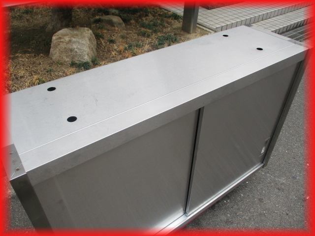 吊戸棚 中古 業務用 扉付き ステンレス 1200×350×750mm 厨房 シンコー 収納 大阪発 保健所の申請にも g579_画像2