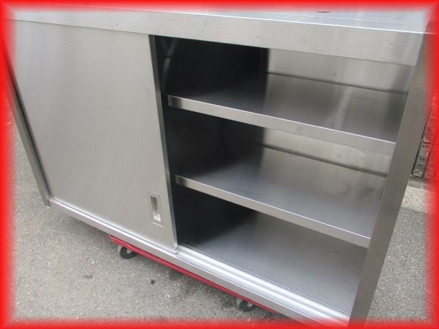 吊戸棚 中古 業務用 扉付き ステンレス 1200×350×750mm 厨房 シンコー 収納 大阪発 保健所の申請にも g579_画像3
