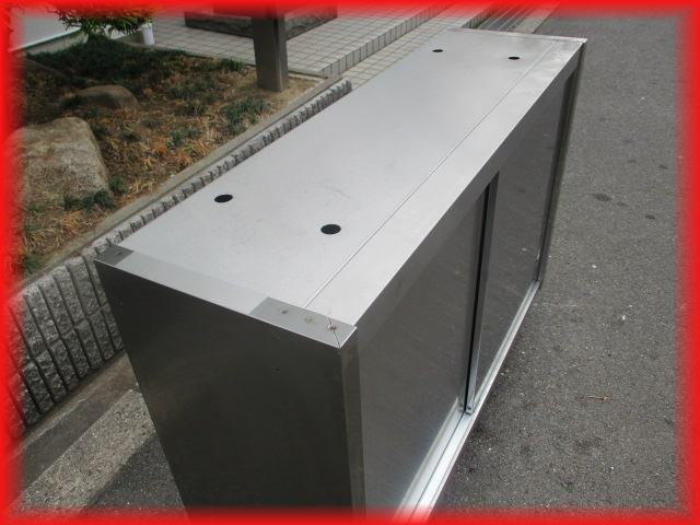 吊戸棚 中古 業務用 扉付き ステンレス 1200×350×750mm 厨房 シンコー 収納 大阪発 保健所の申請にも g579_画像5