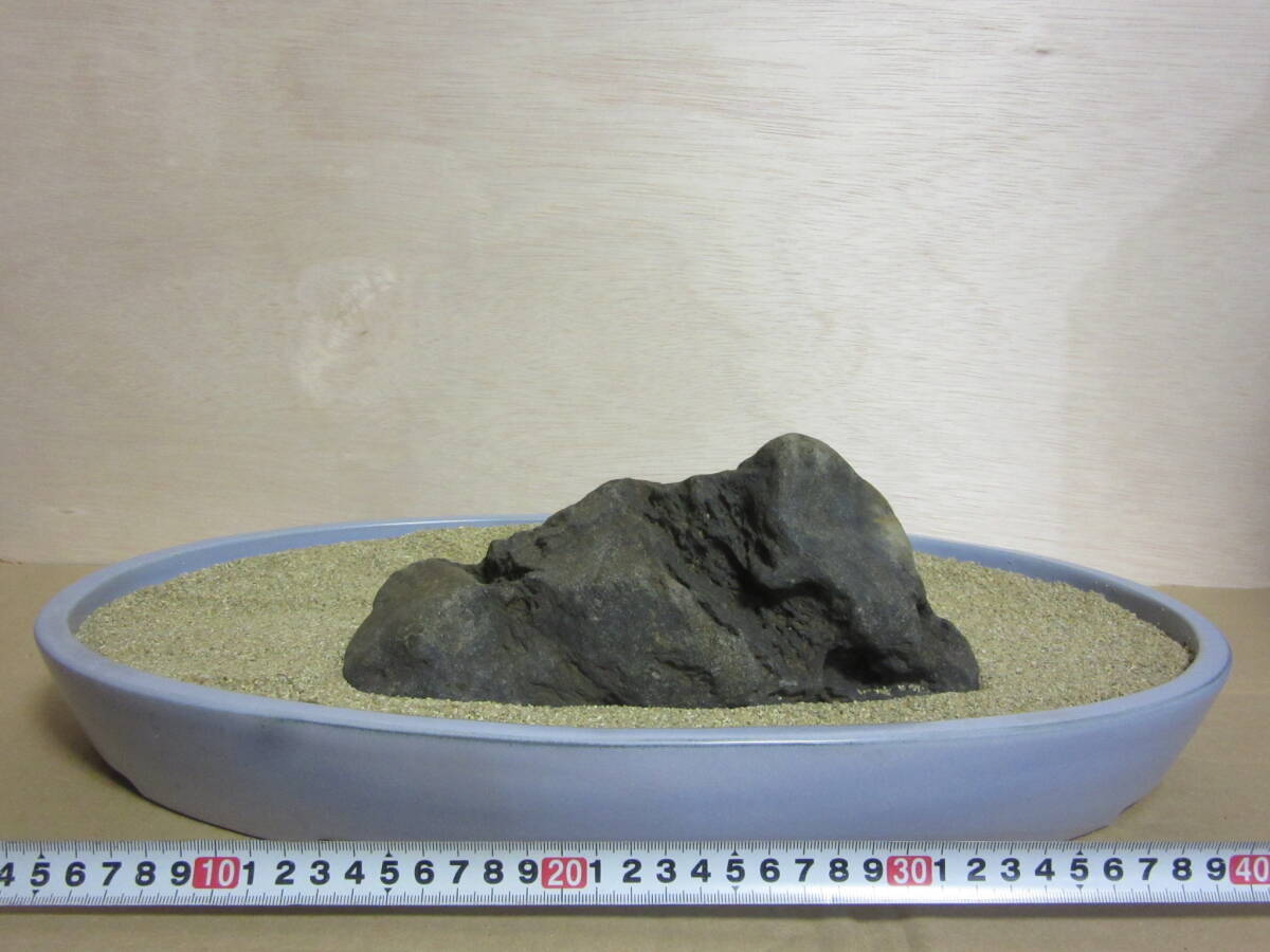 Ｚ１　姫川石　水盤飾り　鑑賞石　水石　台座付き_画像6