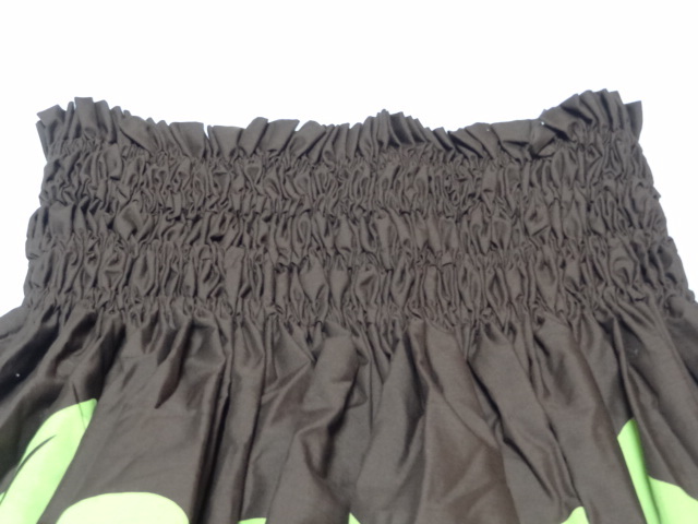 ★パウスカート フラダンス ウミガメ ブラウン×イエローグリーン★_画像2