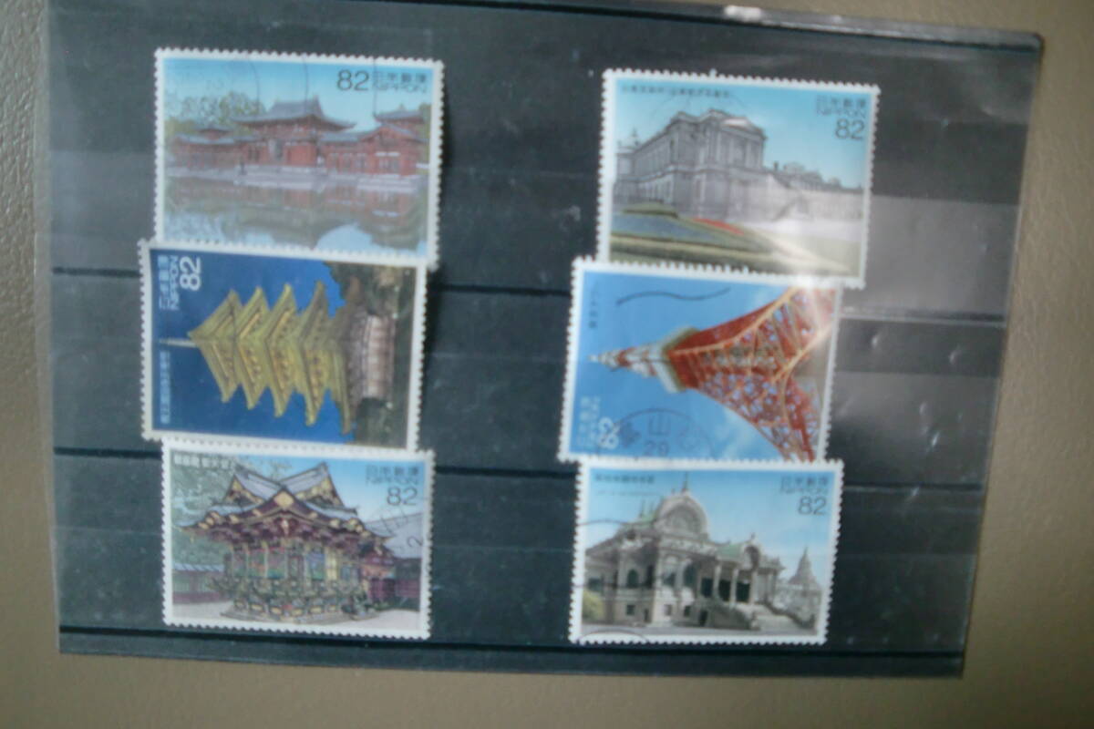 使用済　日本の建築シリーズ　全3集　6種6枚_画像1