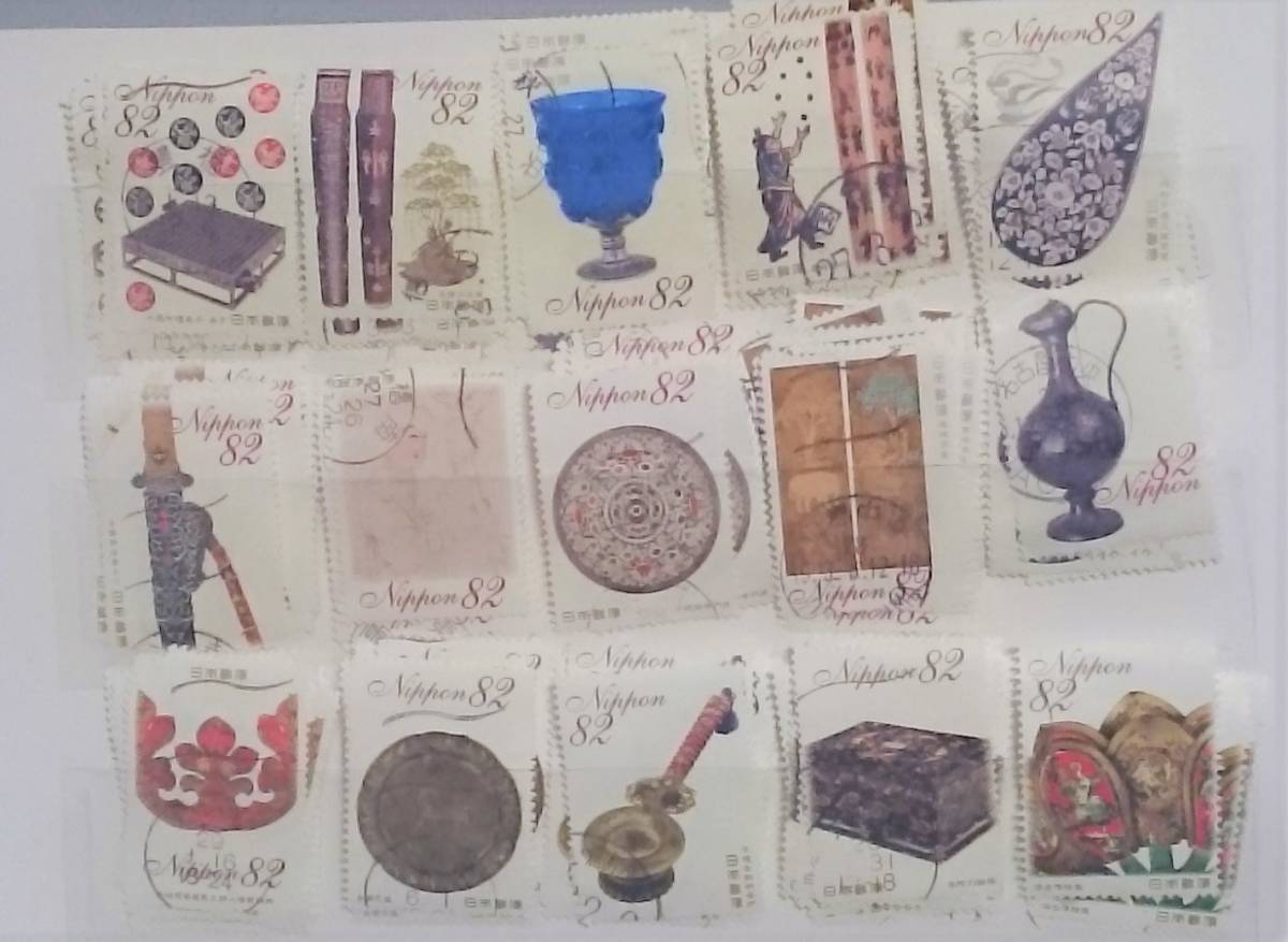 正倉院の宝物シリーズ　第１集～第３集　全１５種完　使用済_画像1