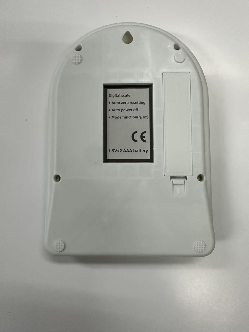 デジタルスケール 電子秤 はかり 1g~10kg ホワイト 高精度 電池おまけNO358-10082_画像5