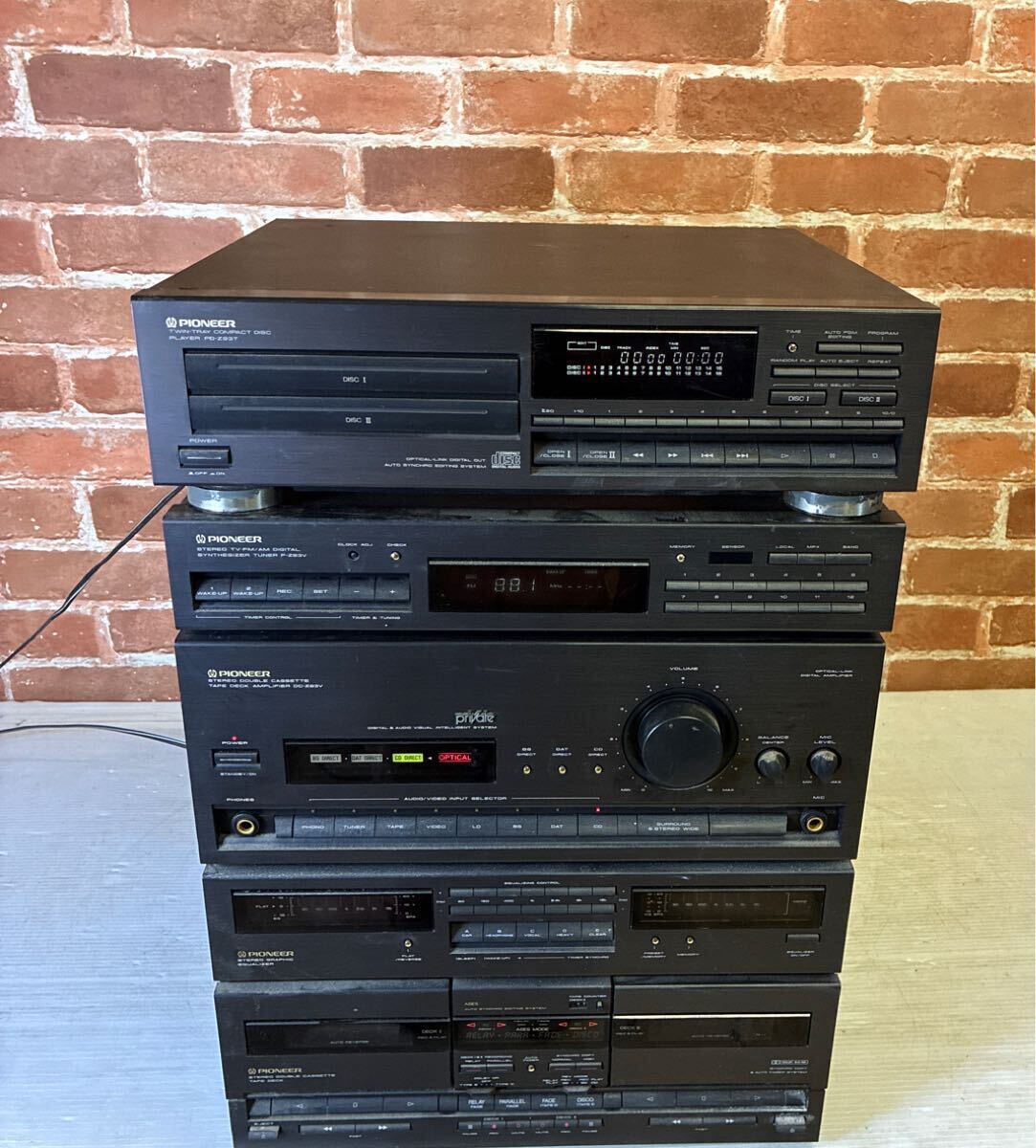 【ジャンク品】パイオニア PIONEER システムコンポ スピーカーなし PD-Z93T/DC-Z93V/DC-Z93V 通電確認済 重量約15.4kg_画像1