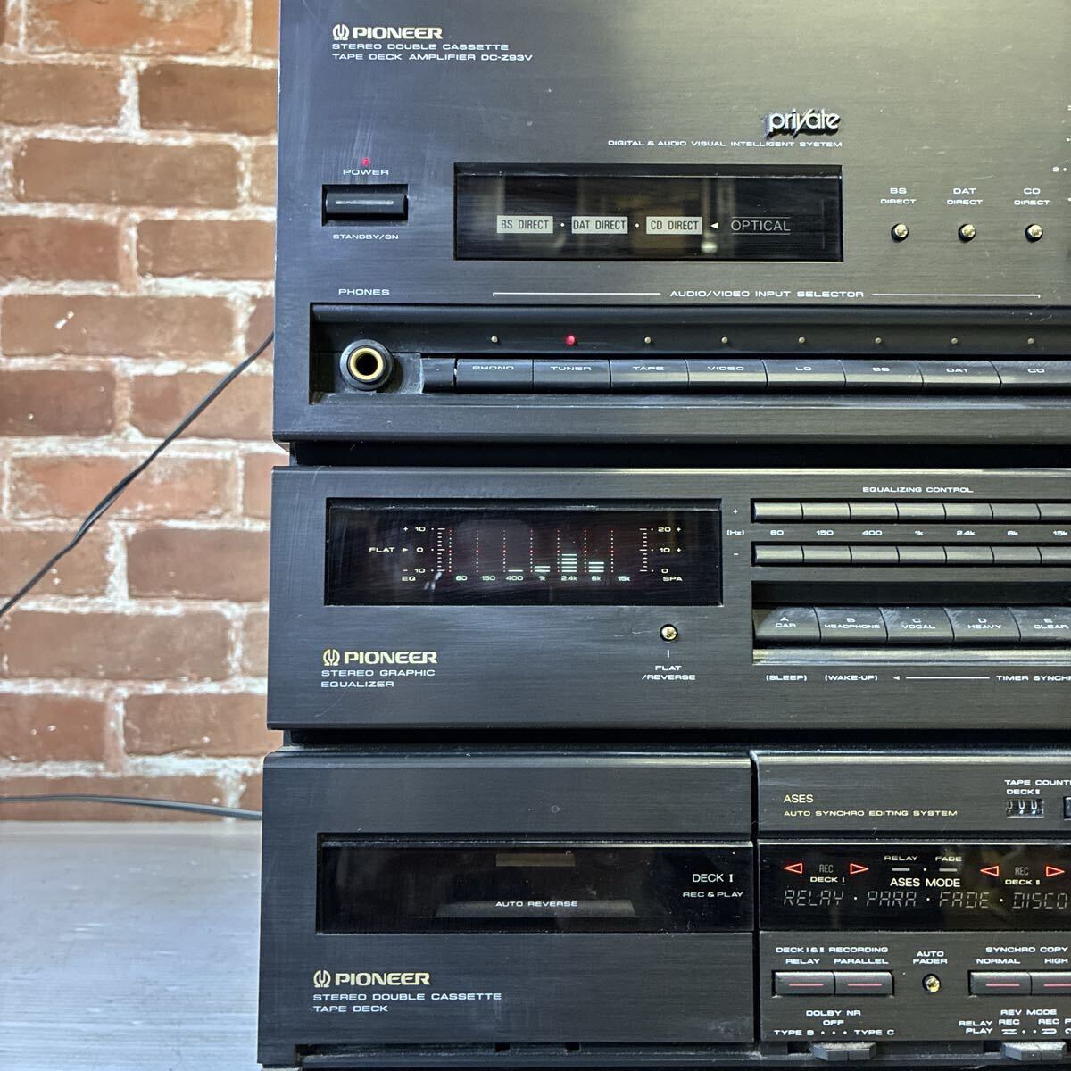 【ジャンク品】パイオニア PIONEER システムコンポ スピーカーなし PD-Z93T/DC-Z93V/DC-Z93V 通電確認済 重量約15.4kg_画像3