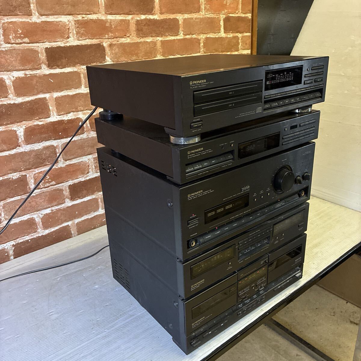 【ジャンク品】パイオニア PIONEER システムコンポ スピーカーなし PD-Z93T/DC-Z93V/DC-Z93V 通電確認済 重量約15.4kg_画像5