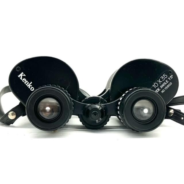 仙18 KENKO 10x35 WIDE ANGLE 7.5 双眼鏡 ケンコー ケース ストラップ キャップ アウトドア バードウォッチング_画像3