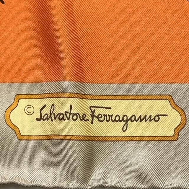 .108[ прекрасный товар ]Salvatore Ferragamo шелк шарф orange серия птица . цветок с коробкой Salvatore Ferragamo палантин большой размер шарф 