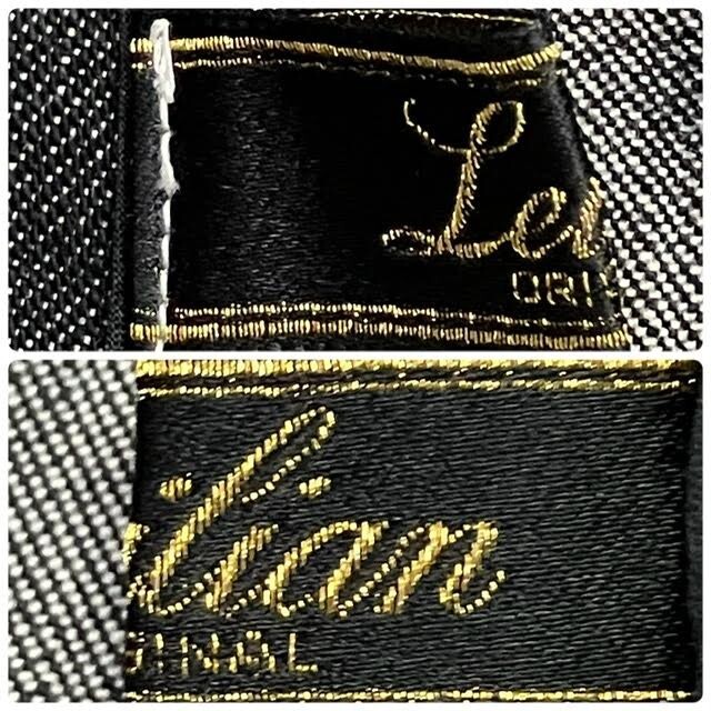 仙12 Leilian デニムジャケット ストーン チェーン付き サイズ13+ グレー系 ブラック系 レリアン レディース アウター Gジャン_画像4