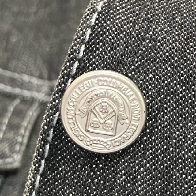 仙12 Leilian デニムジャケット ストーン チェーン付き サイズ13+ グレー系 ブラック系 レリアン レディース アウター Gジャン_画像5