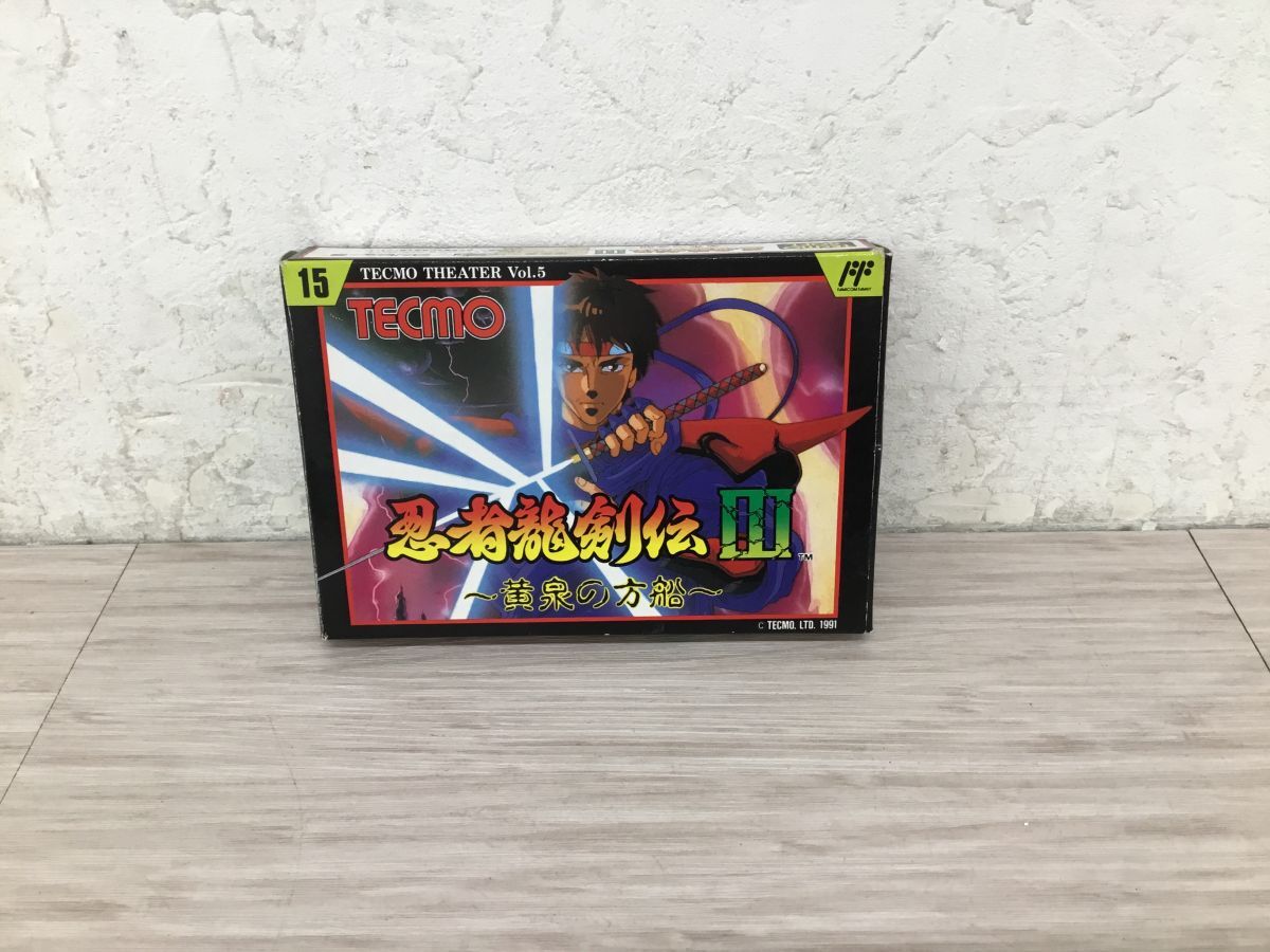 ●営KW476-60 TECMO FC ファミリーコンピュータ ゲームソフト忍者龍剣伝3黄泉の方船 TCF-3N 元箱付き_画像1