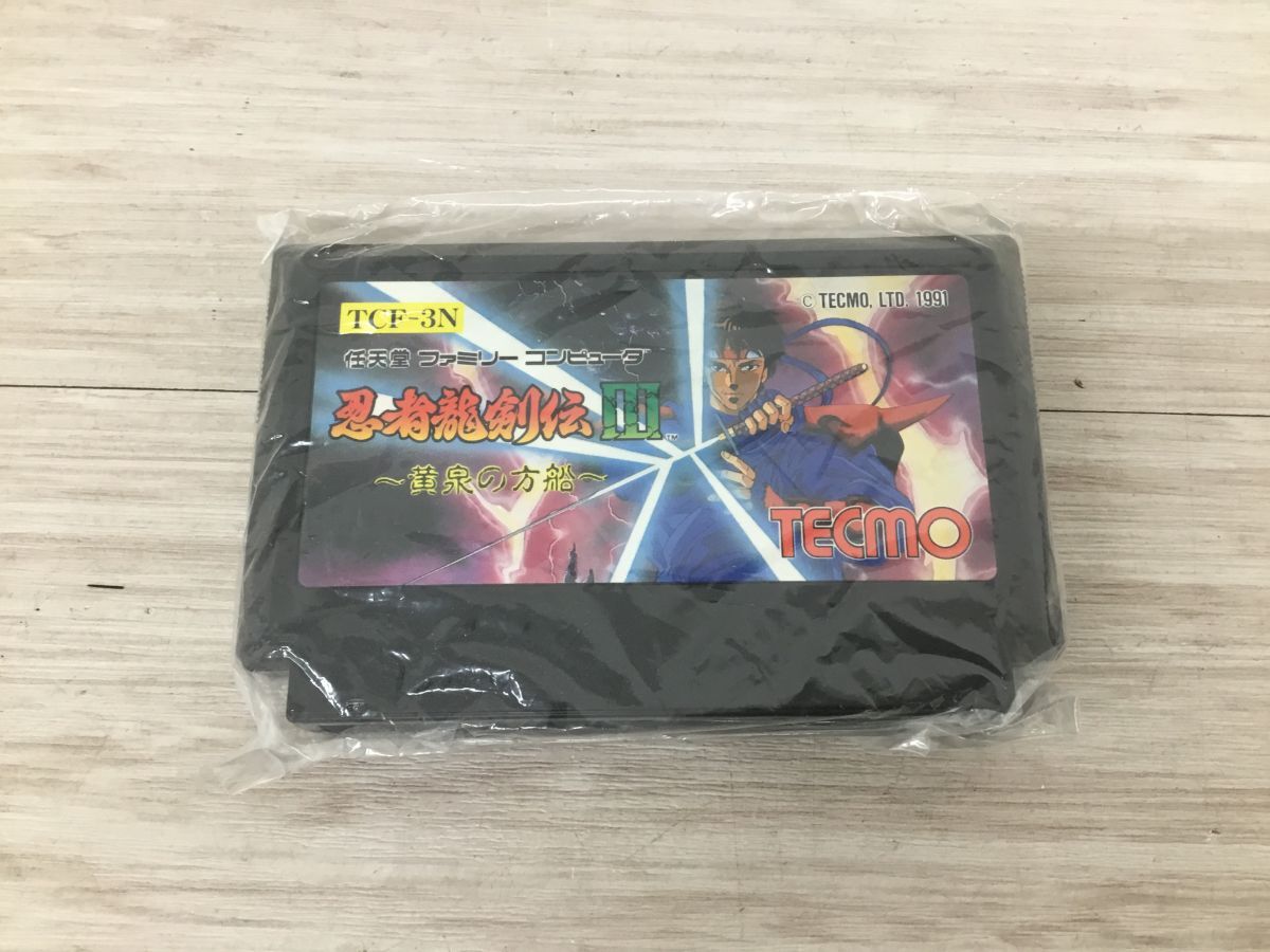 ●営KW476-60 TECMO FC ファミリーコンピュータ ゲームソフト忍者龍剣伝3黄泉の方船 TCF-3N 元箱付き_画像5