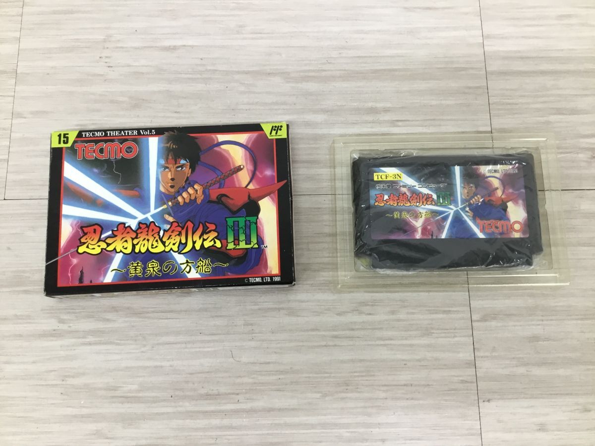 ●営KW476-60 TECMO FC ファミリーコンピュータ ゲームソフト忍者龍剣伝3黄泉の方船 TCF-3N 元箱付き_画像7