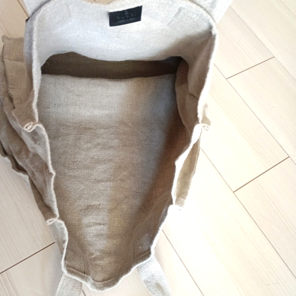 GUCCI グッチ ガーデン キャット リネン トート バッグ _画像3