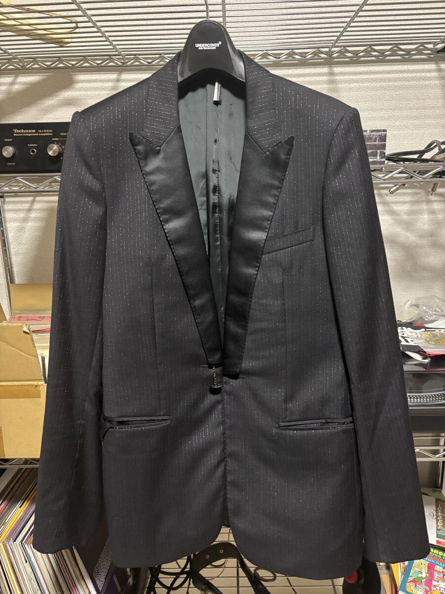 06ss Dior homme ピークドラペルスモーキングジャケット ブラック_画像1