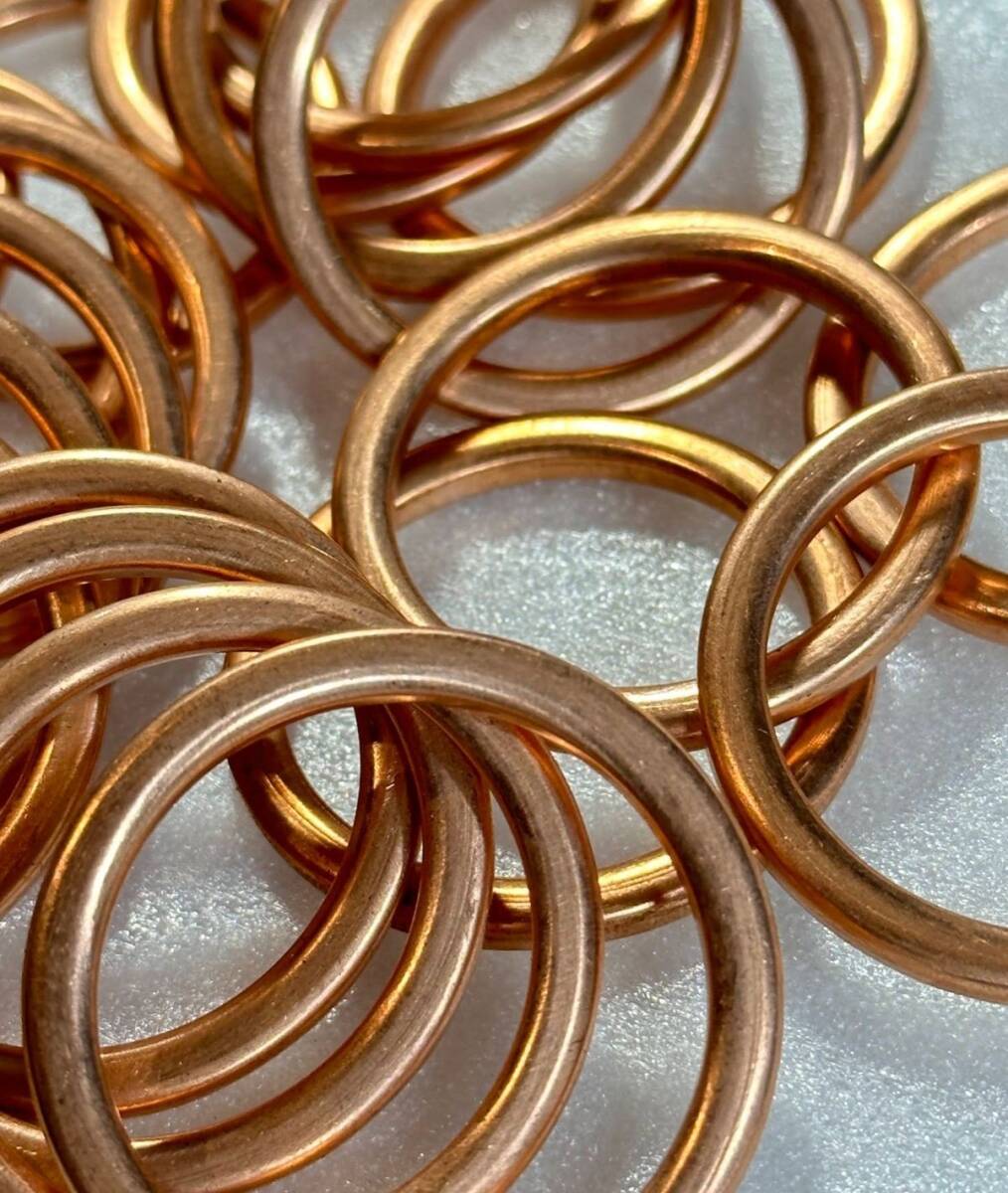 マフラーガスケット 銅 強化仕様 4枚 丸型 Z400FX ゼファー400 400χ エキゾースト GPZ400F ワッシャー ゼファー750 Z400GP U1322_画像5