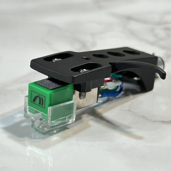 ヘッドシェル & MMカートリッジ 新品 OFCリード線 ブラック レコード 金メッキ ターンテーブル LP プレーヤー アナログ 針 U547_画像2