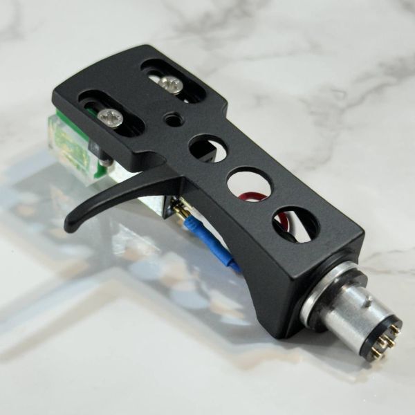 ヘッドシェル & MMカートリッジ 新品 OFCリード線 ブラック レコード 金メッキ ターンテーブル LP プレーヤー アナログ 針 U547_画像4