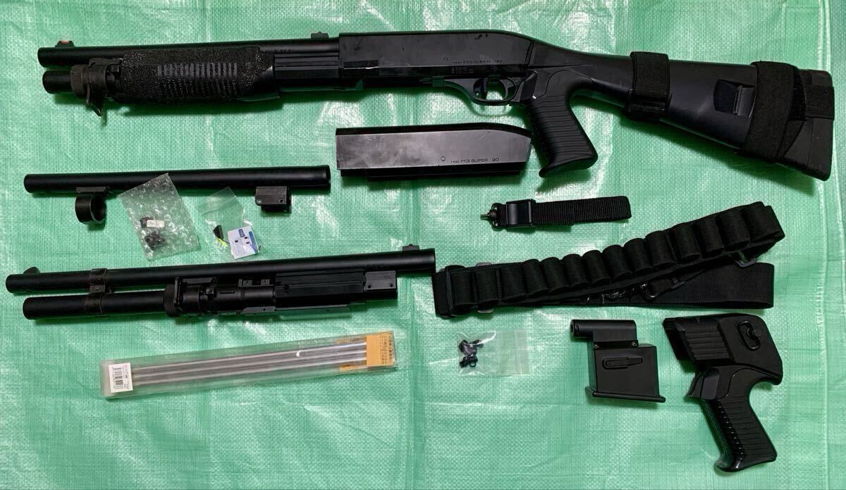 東京マルイ M3 エアガン ショットガン ベネリ エアーショットガン エアコッキング　おまけ大量　サバゲ　サバイバルゲーム_画像1