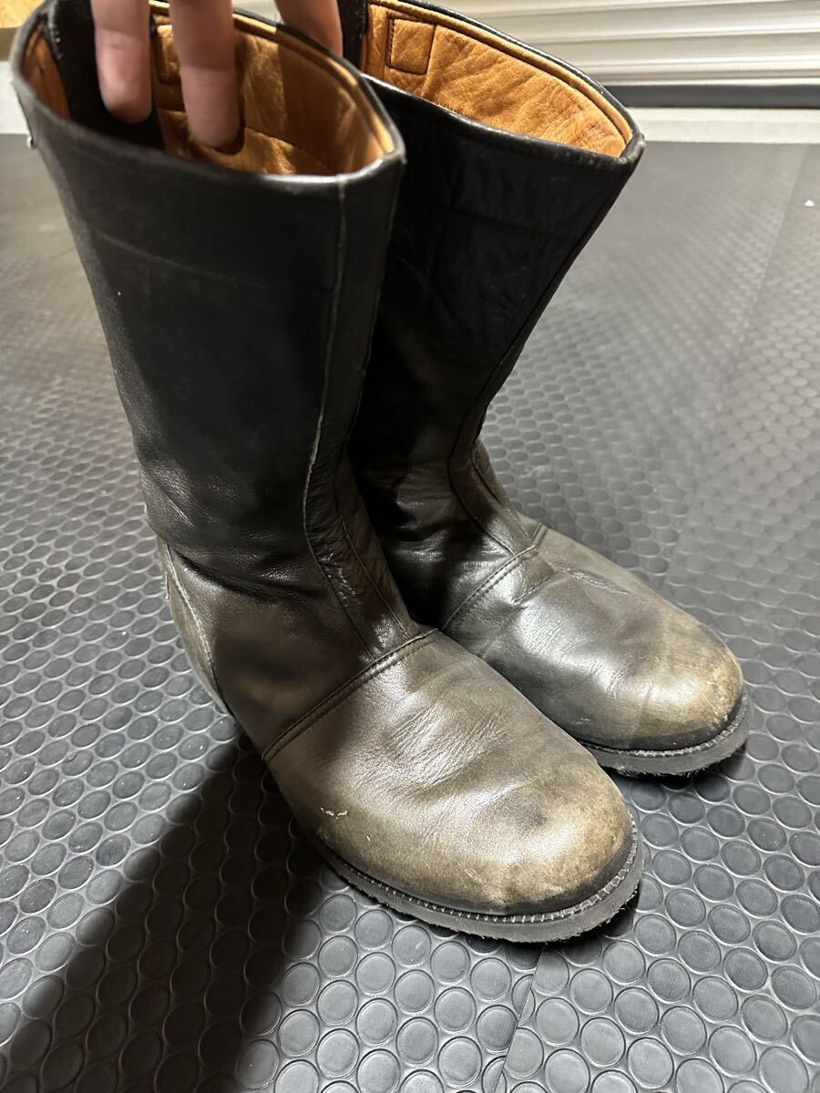 本革 当時物 カフェレーサー レーシングブーツ 走り屋ブーツ 特攻ブーツ ライディングブーツ 旧車會 NANKAI ブーツ_画像1