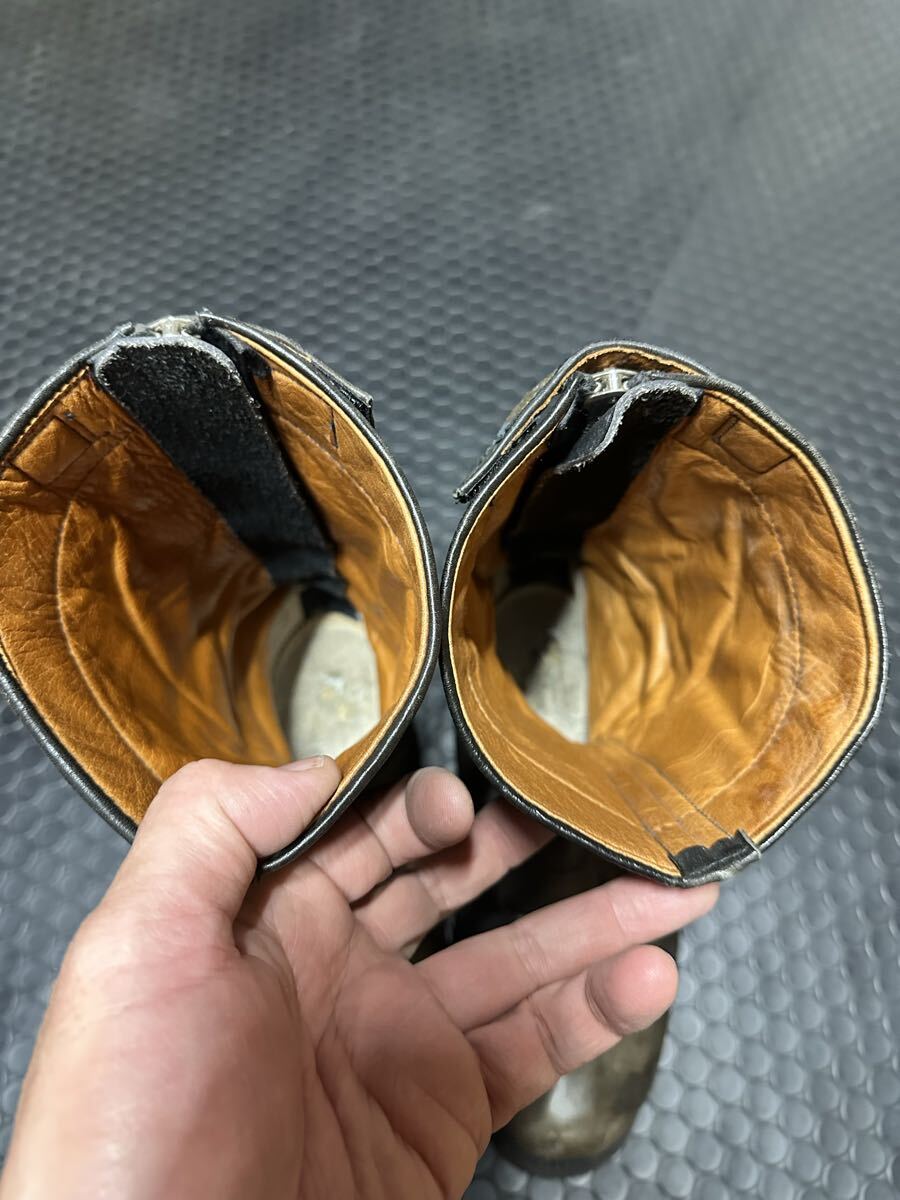 本革 当時物 カフェレーサー レーシングブーツ 走り屋ブーツ 特攻ブーツ ライディングブーツ 旧車會 NANKAI ブーツ_画像4