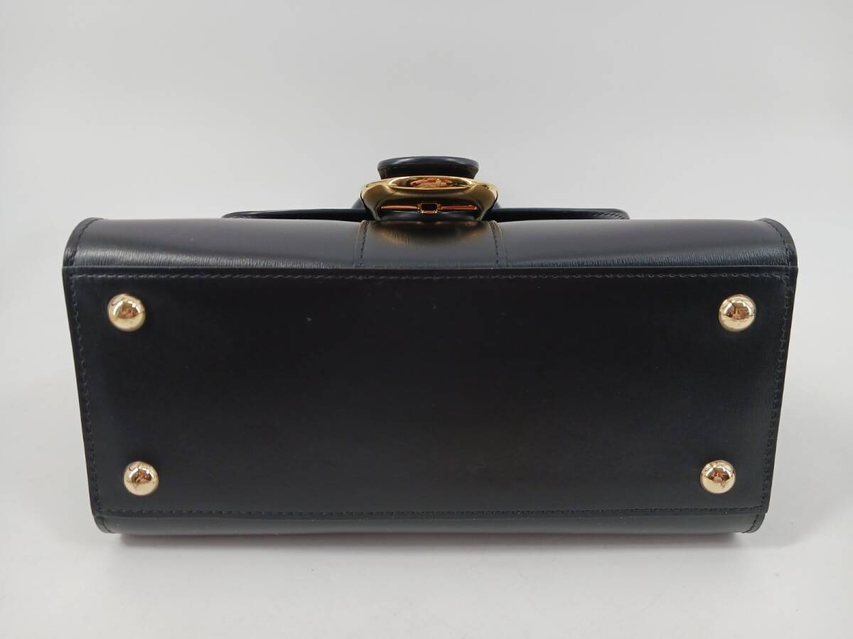 19812-02★美品★DELVAUX/デルヴォー ハンドバッグ ブリヨン PM ブラック レザー バッグ レディース 婦人用★_画像5