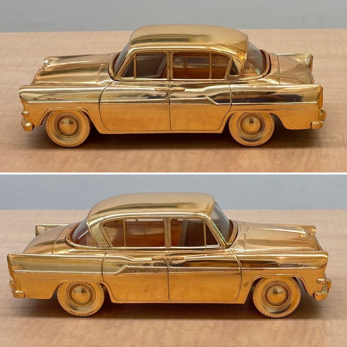 ◆トヨタ クラウン デラックス◆シガレットケース／煙草入れ／灰皿／トヨペット／クラウンDX／ゴールド色　◎箱あり_画像5