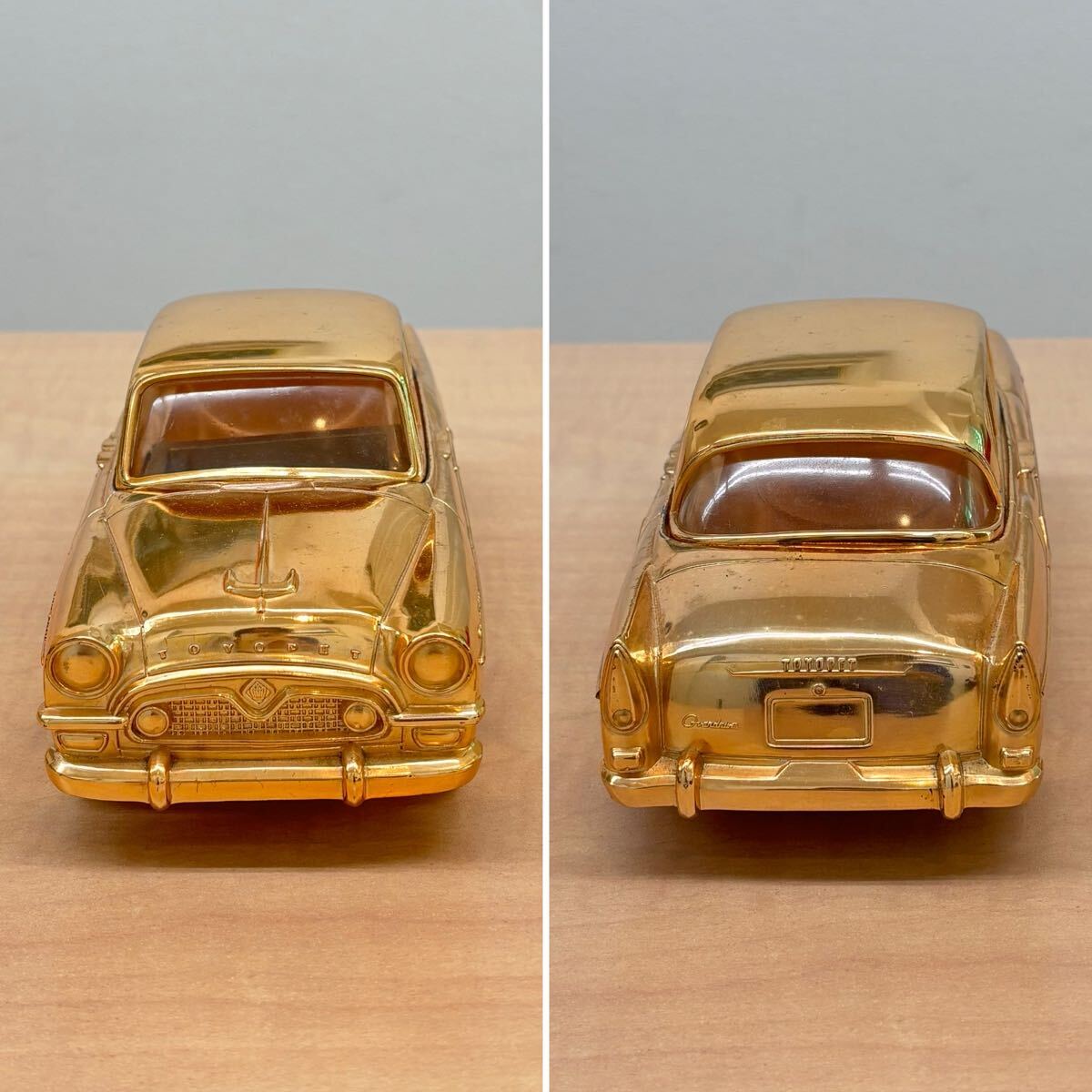 ◆トヨタ クラウン デラックス◆シガレットケース／煙草入れ／灰皿／トヨペット／クラウンDX／ゴールド色　◎箱あり_画像6