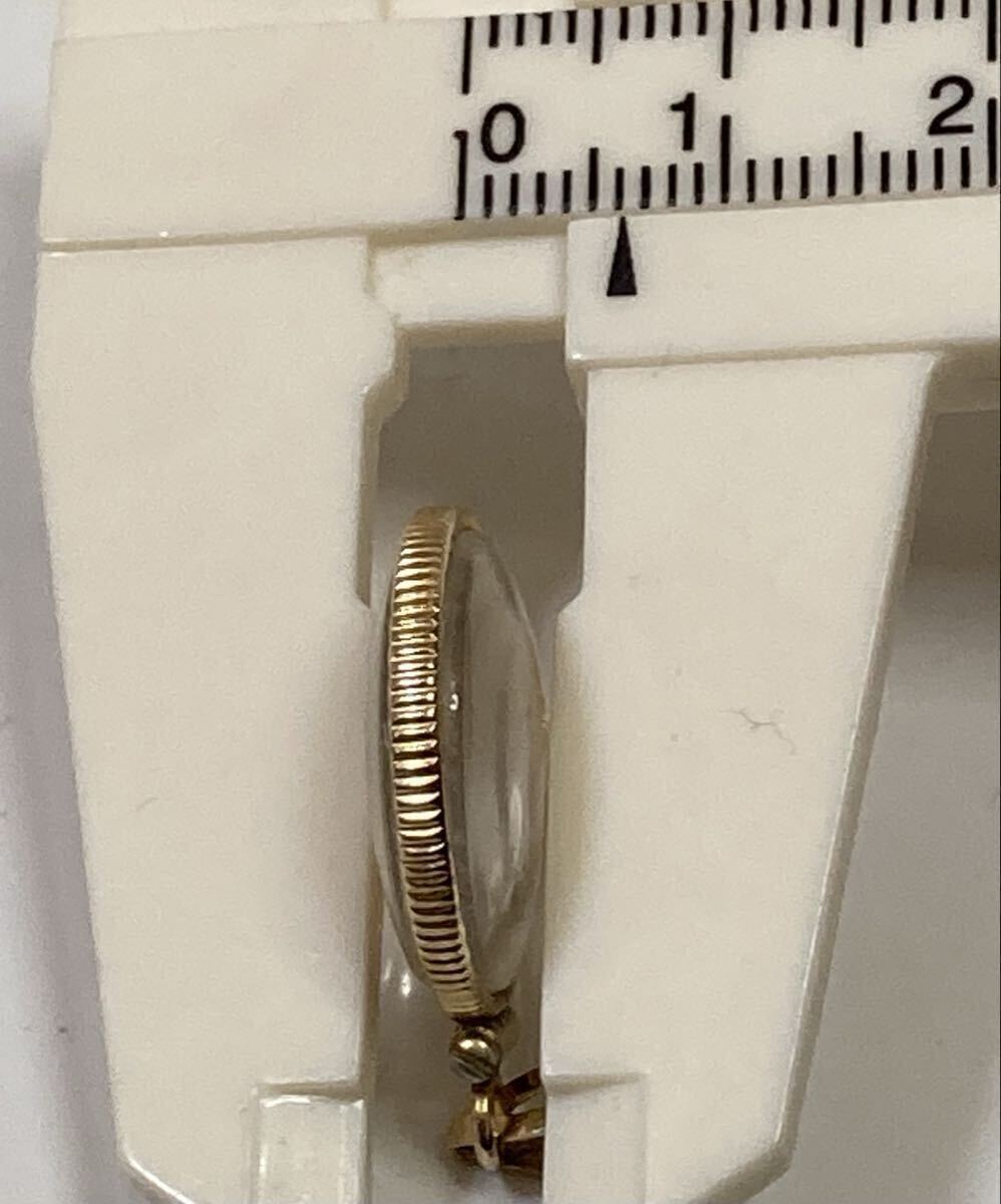 T11-011・砂金入りペンダントトップ (14K刻印)＊総重量4g _画像9