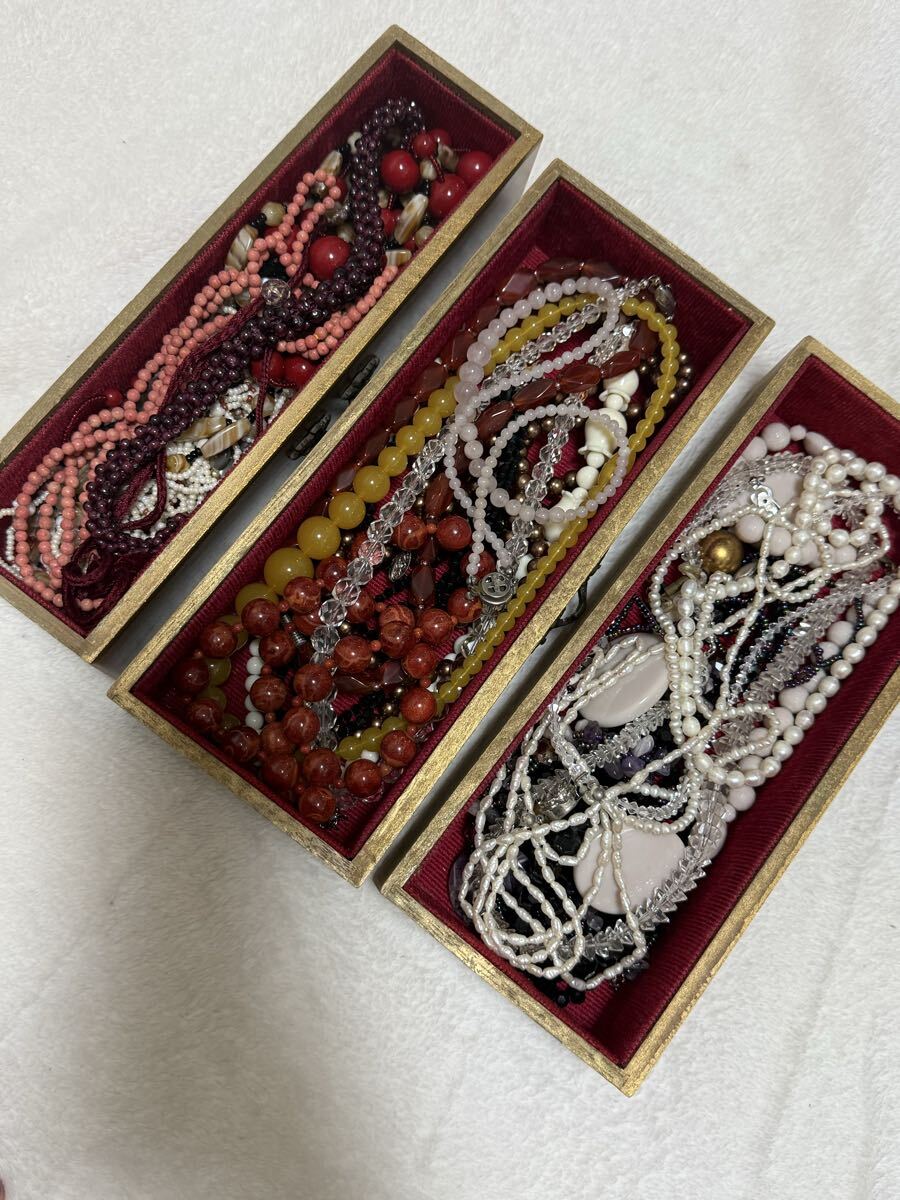 アクセサリーまとめ①色石 パール ネックレス_画像1