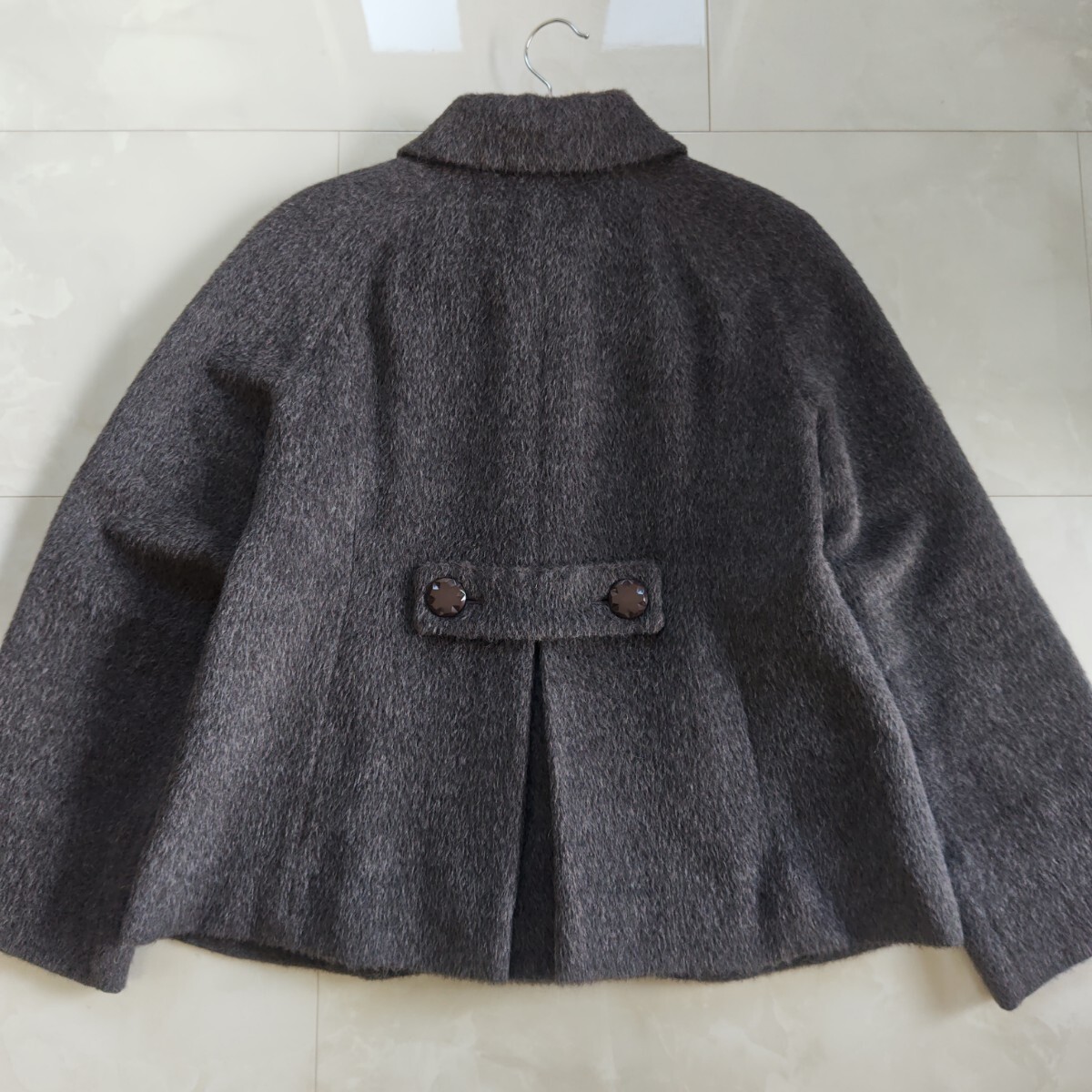 【美品】Leilian レリアン アルパカシャギーショート ポンチョ_画像2