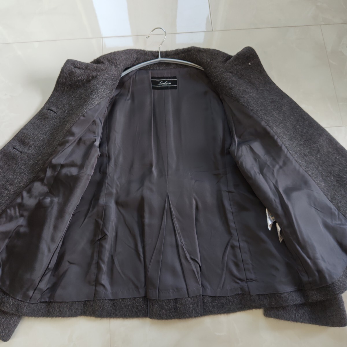 【美品】Leilian レリアン アルパカシャギーショート ポンチョ_画像4