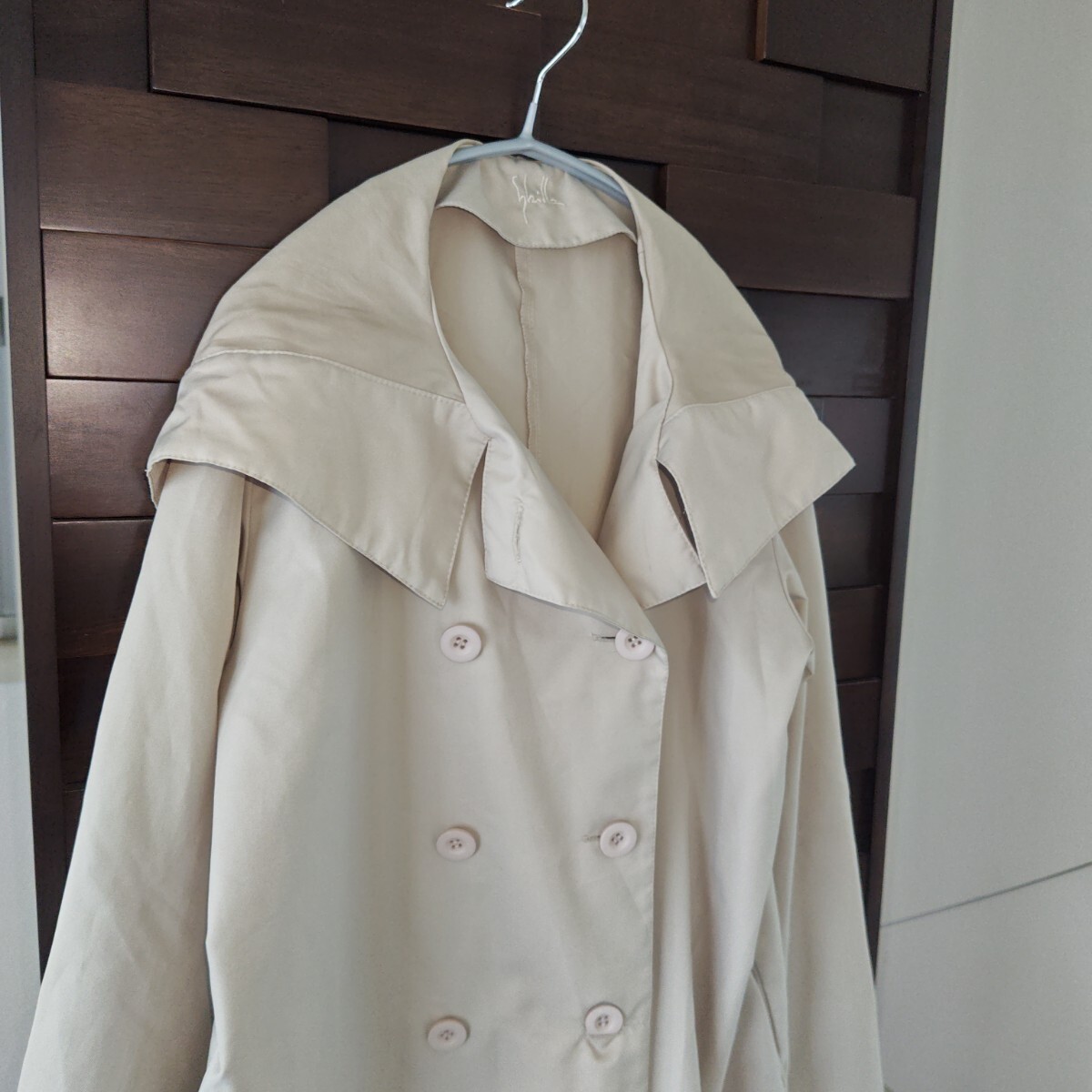 Sybilla シビラ 撥水加工 フーディーコート レインコート_画像9