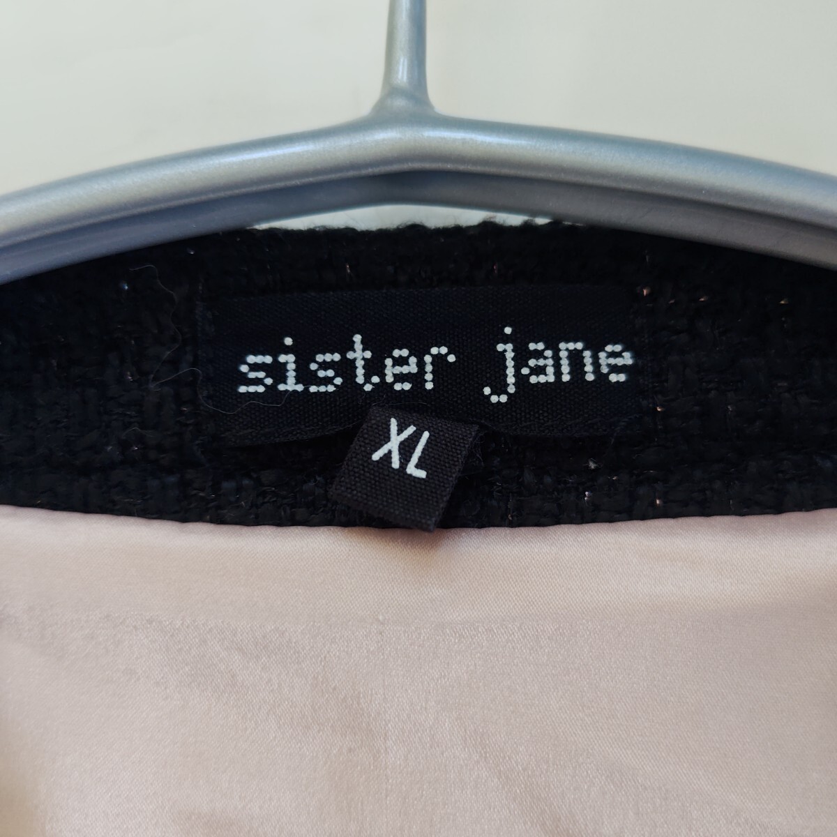 大きいサイズ sister jane ツイードノーカラージャケット ピンク_画像8