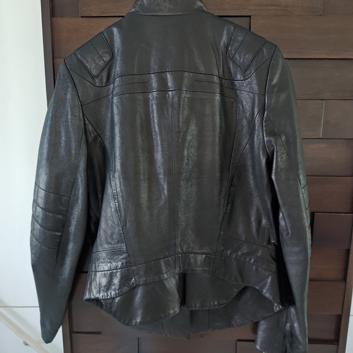 NORTH BEACH ライダースジャケット ラムレザー 羊革 黒_画像7