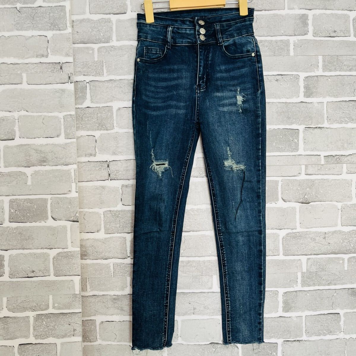 【LIP SERVICE】 リップサービス ハイウエスト スキニー デニムパンツ sizeXS 079 スキニー ストレッチ_画像1