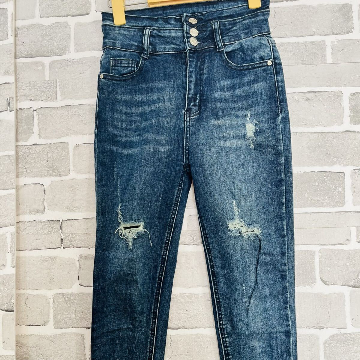 【LIP SERVICE】 リップサービス ハイウエスト スキニー デニムパンツ sizeXS 079 スキニー ストレッチ_画像3