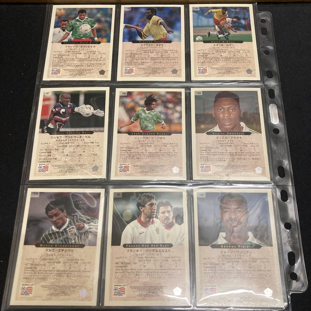 UD World Cup USA 94 ワールドカップusa サッカー カード アッパーデック　イジェリア　ベルギー　カメルーン　18枚セット_画像4