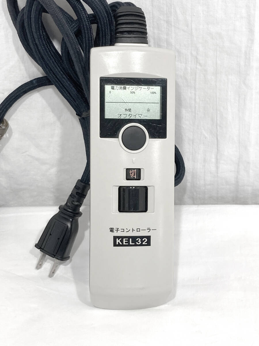 ∞ メトロ こたつ用コントローラー KEL32 5時間自動切タイマー内蔵 3穴 電源コード モニター表示OK モニターに傷あり 7A250V _画像2