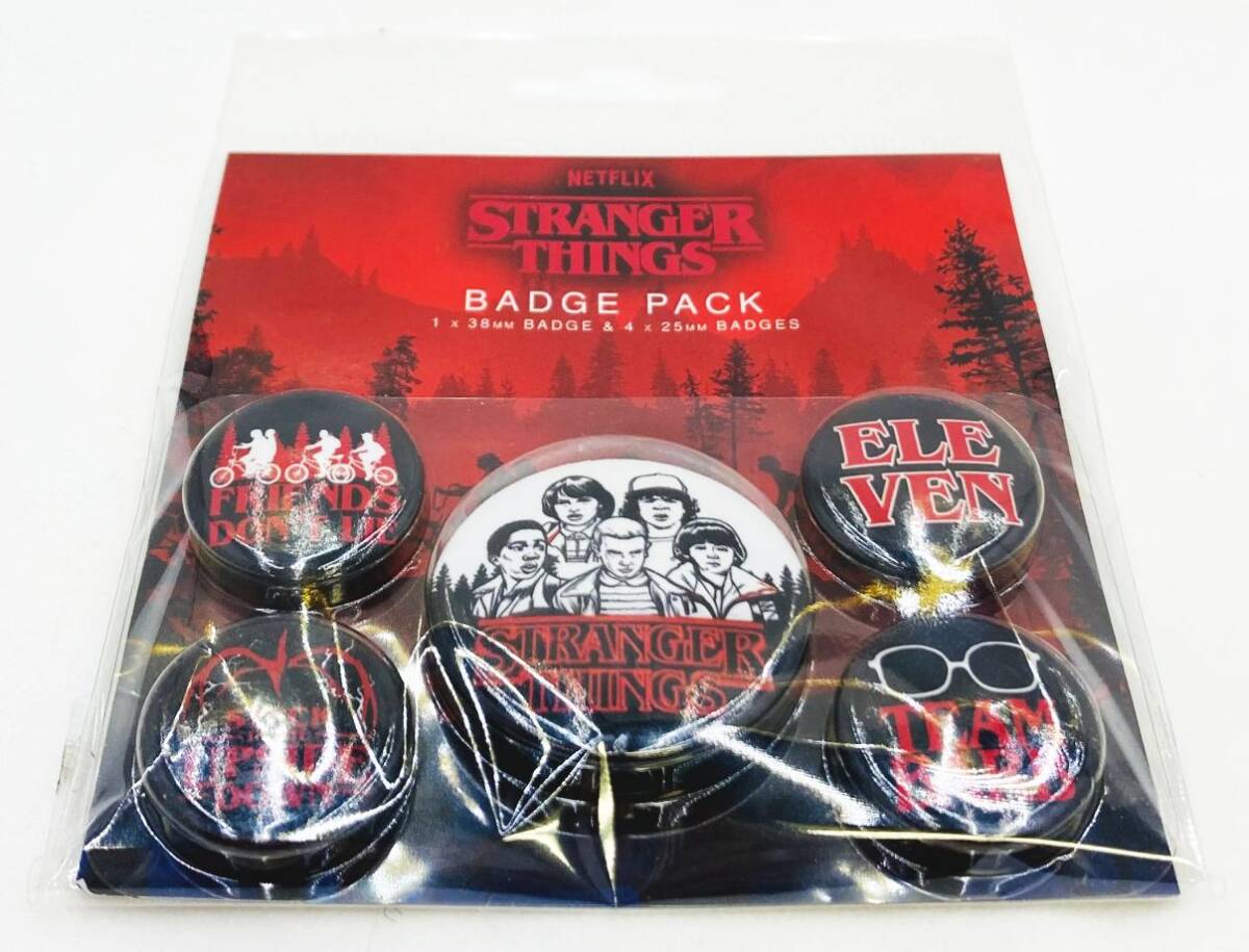 ストレンジャーシングス 缶バッジ5個パック ネットフリックス オフィシャル製品 ★STRANGER THINGS_画像1