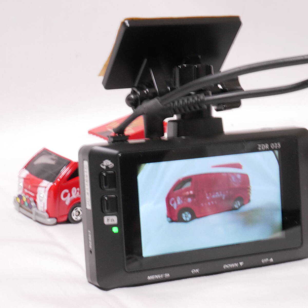 ◆COMTEC コムテック 前後2カメラ ZDR025 ドライブレコーダー FW Ver 103 マイクロSD32GB◆_画像5