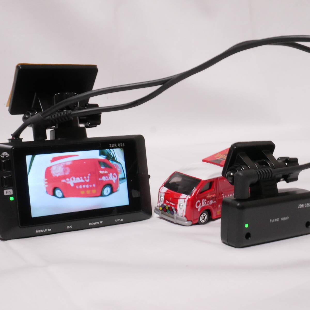 ◆COMTEC コムテック 前後2カメラ ZDR025 ドライブレコーダー FW Ver 103 マイクロSD32GB◆_画像6