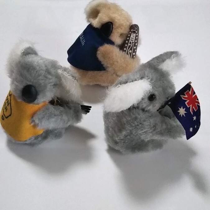＊保管品＊Australia/オーストラリア お土産 コアラクリップ カンガルー 玉袋 送料￥440- 国旗 ブーメラン お守り 金運アップ 本革_画像3