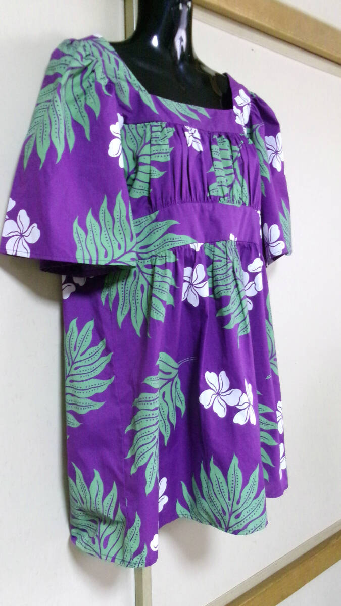155【ハワイ】Lサイズ※HULA/AINA※紫色※美品※トップス：＊：＊_画像2