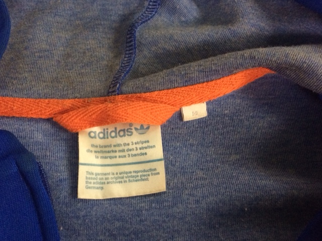 Adidas (アディダス) ジャージ 上 サイズM 青 送料無料_画像4