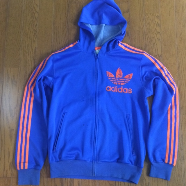 Adidas (アディダス) ジャージ 上 サイズM 青 送料無料_画像1