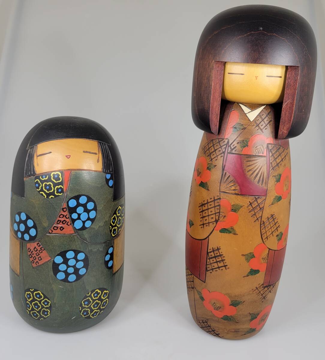  старый kokeshi 2 body совместно яйцо Saburou ... произведение retro .... девочка daruma традиция прикладное искусство японская кукла украшение 