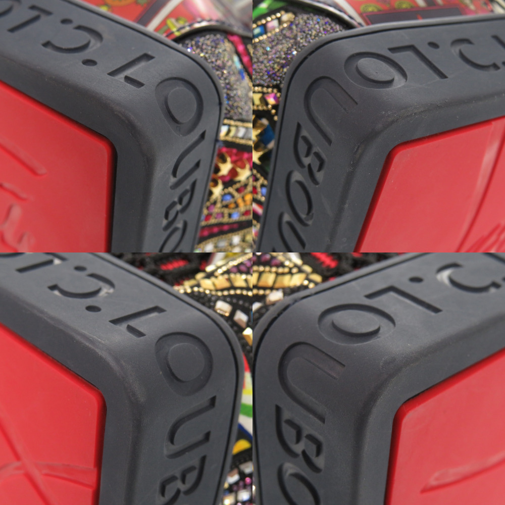 新品同様 クリスチャンルブタン エクスプローラーファンク キャンバス ラメストーン 2WAY リュック デイパック 1231 Christian Louboutin_画像4