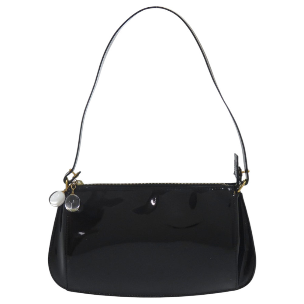 美品 バカラ パーティーバッグ エナメル ゴールド金具 ブラック 黒 ハンドバッグ 0924 Baccarat_画像1